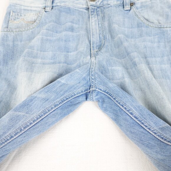 Alberto Modern Fit Stone Jeans Men's 34x35 Straight Leg Light Wash Faded Denim - Picture 3 of 11